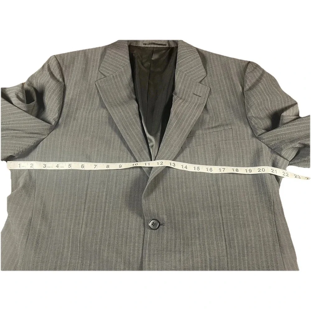 Theory Blazer Jacket Wool Polyseter Lycra Mens‎ Grayish Blue Long Sleeve Size 44